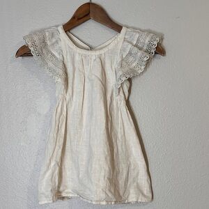 Old Navy Ruffled Crochet-Sleeve Mini Dress/ Size Girls 5T beachy,neutrals,fancy